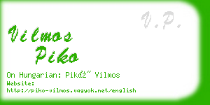 vilmos piko business card